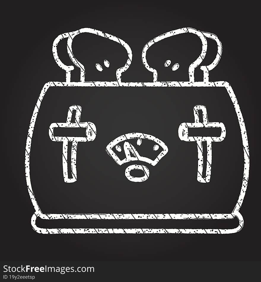 Electric Toaster Chalk Drawing