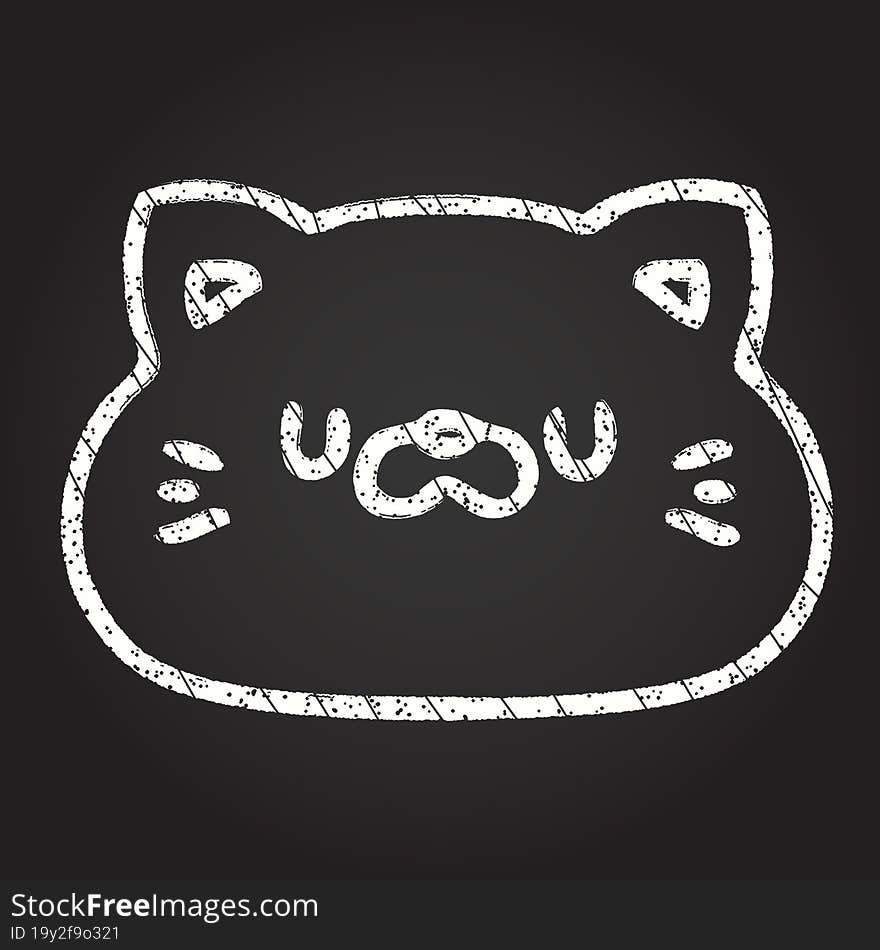 Cat Chalk Drawing