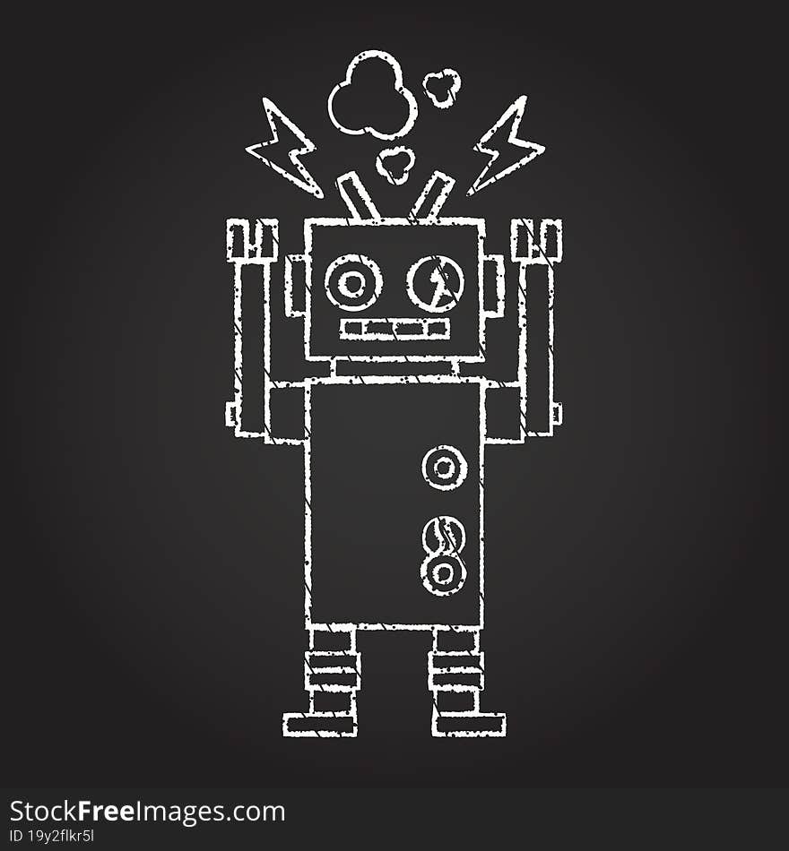 Robot Chalk Drawing