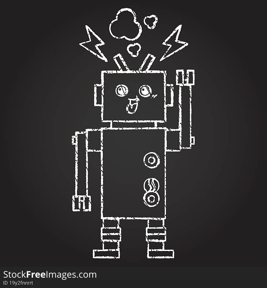 Robot Chalk Drawing