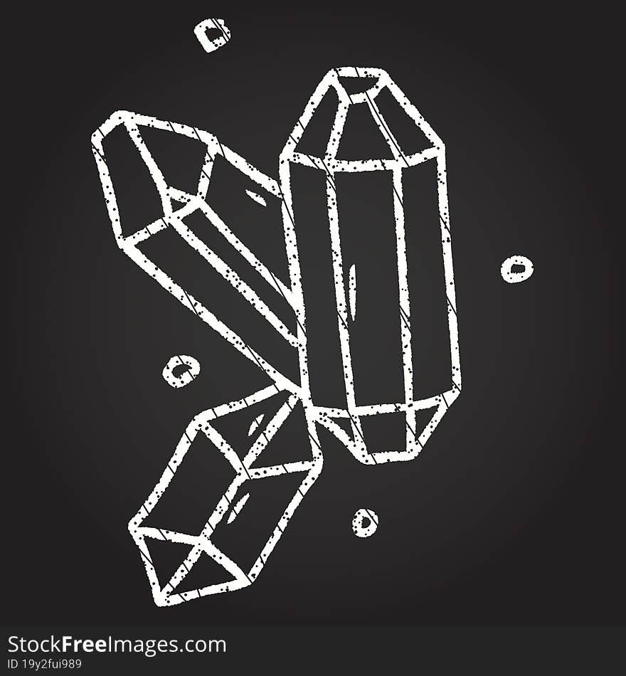 Crystals Chalk Drawing