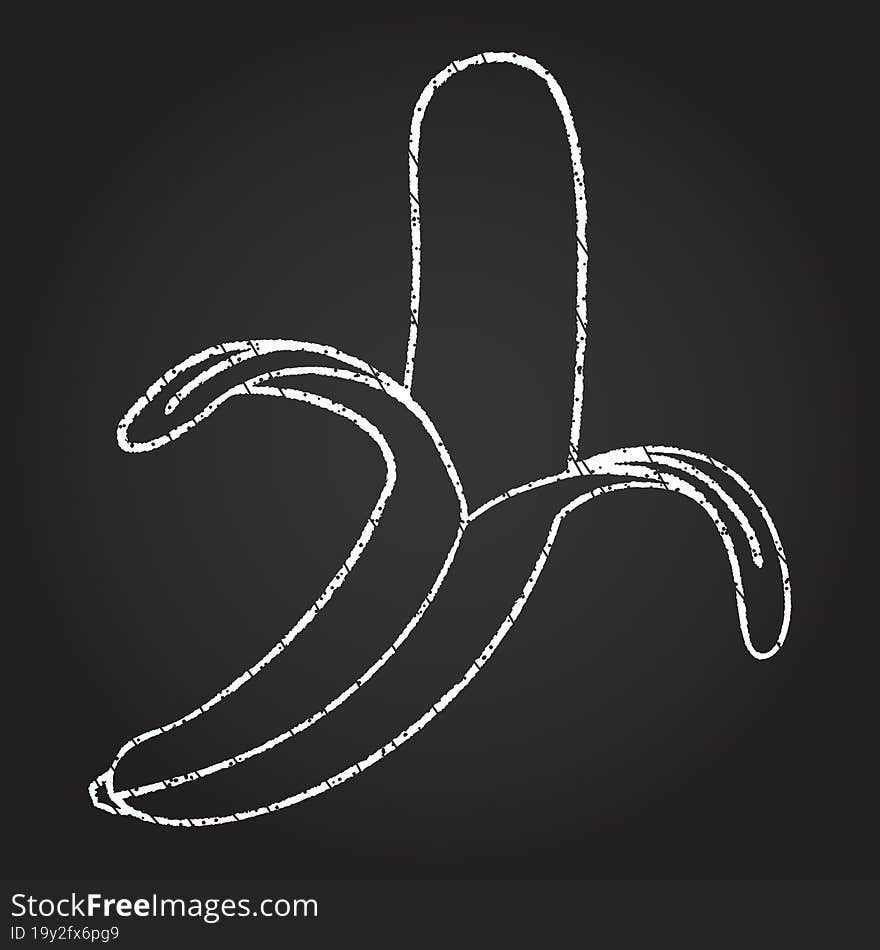 Banana Chalk Drawing