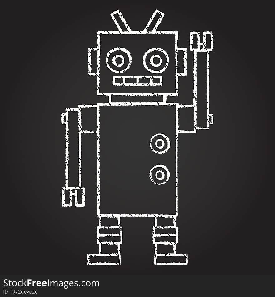 Robot Chalk Drawing