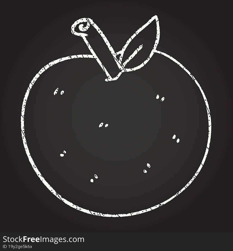 Apple Chalk Drawing