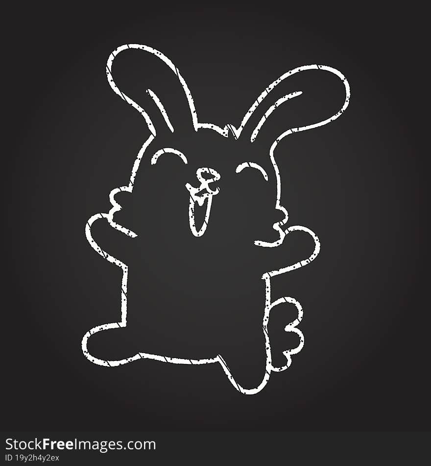 Rabbit Chalk Drawing