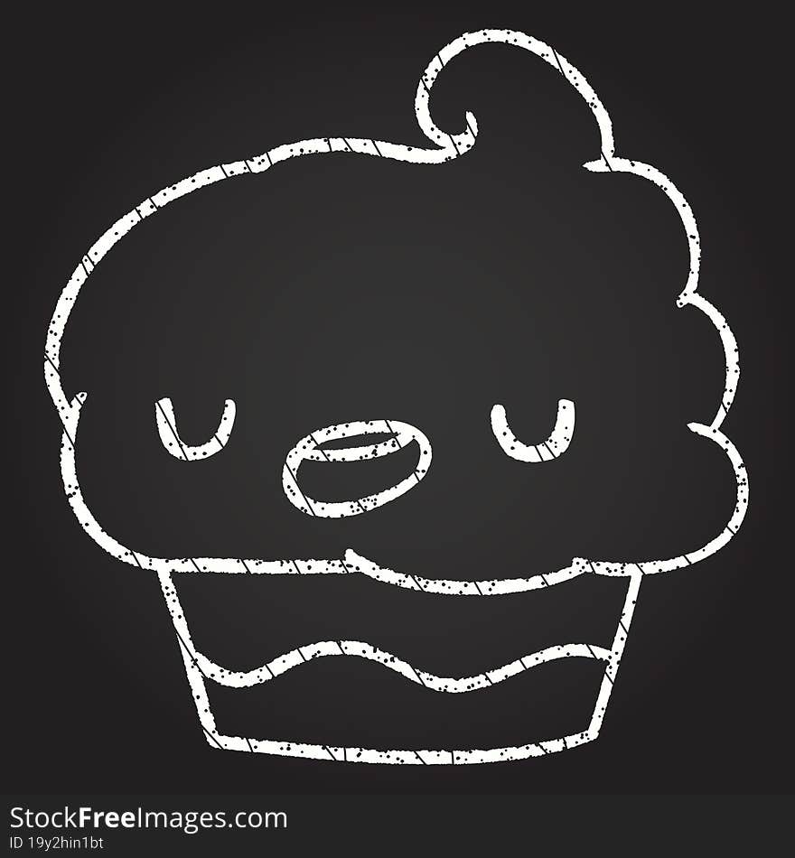 Cupcake Chalk Drawing