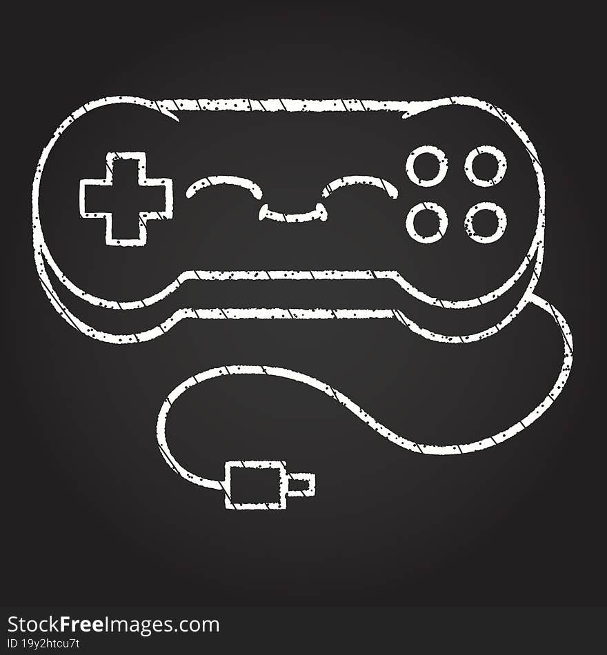 Game Controller Chalk Drawing