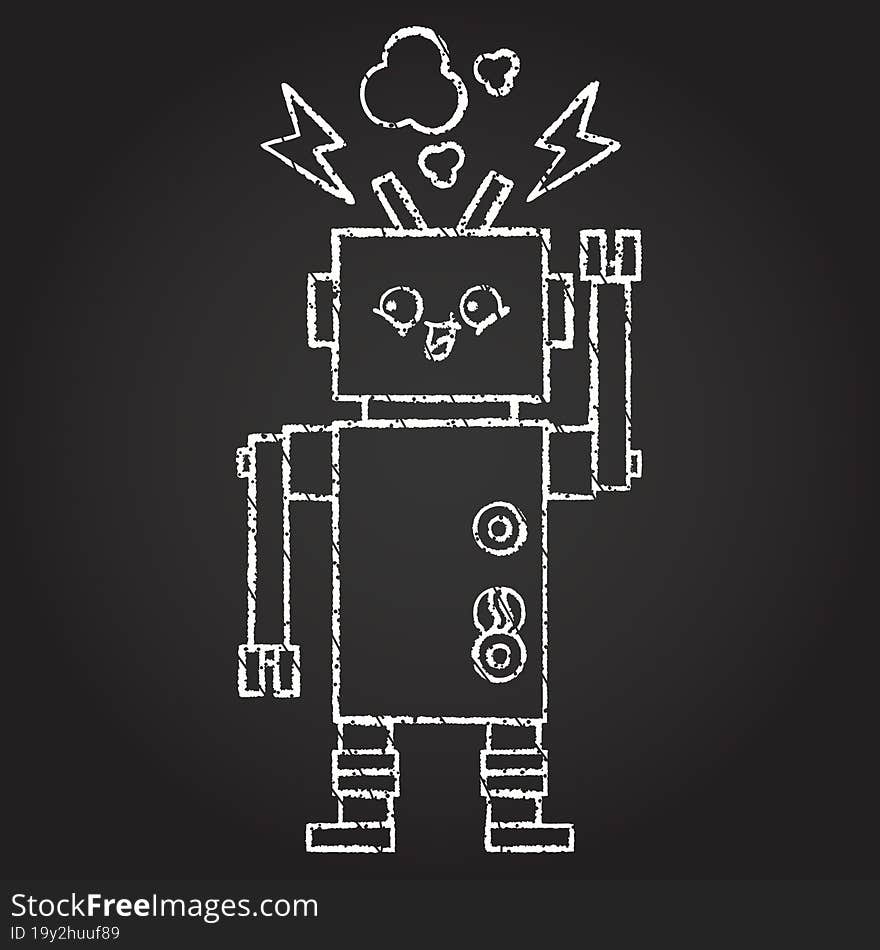 Robot Chalk Drawing