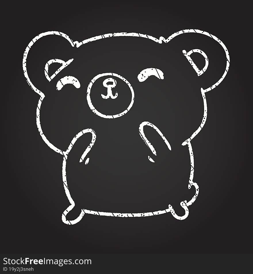 Bear Chalk Drawing