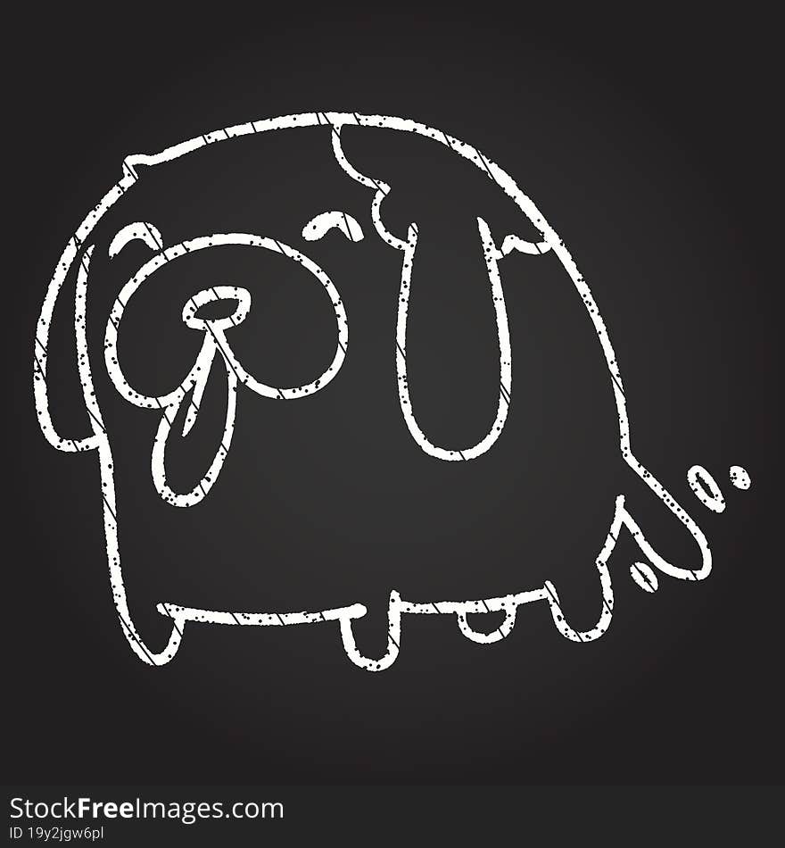 Dog Chalk Drawing