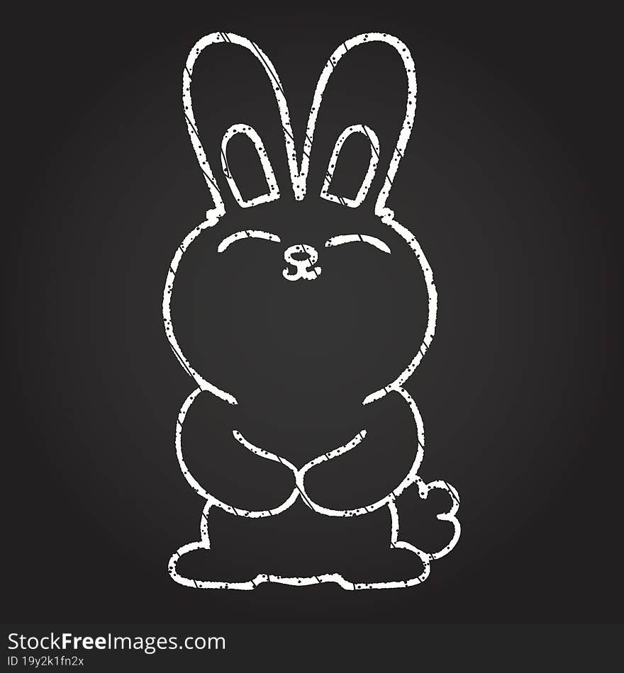 Rabbit Chalk Drawing