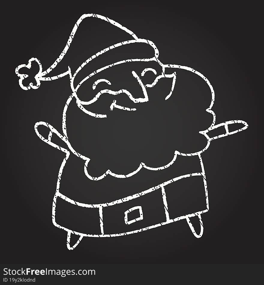 Santa Claus Chalk Drawing