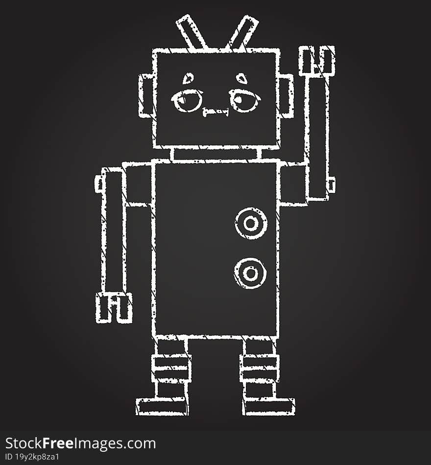 Robot Chalk Drawing