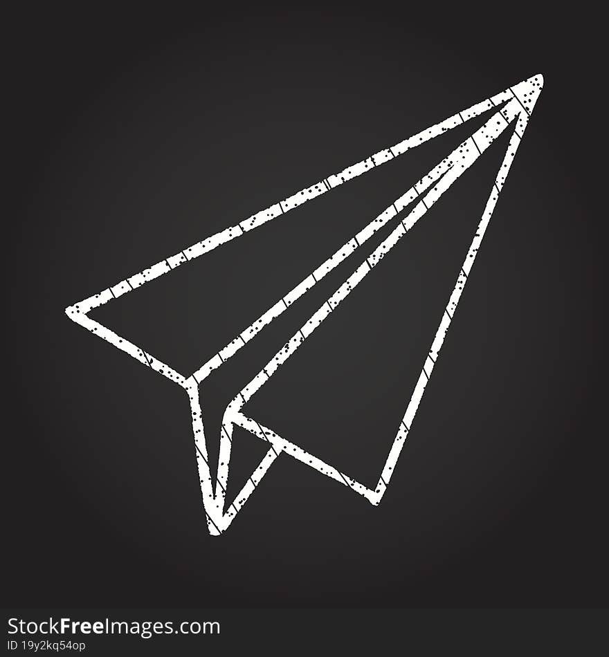 Paper Airplane Chalk Drawing