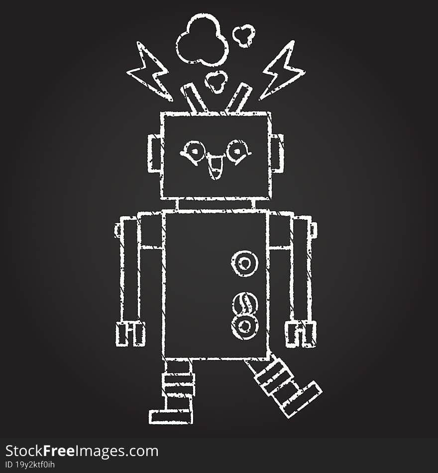 Robot Chalk Drawing