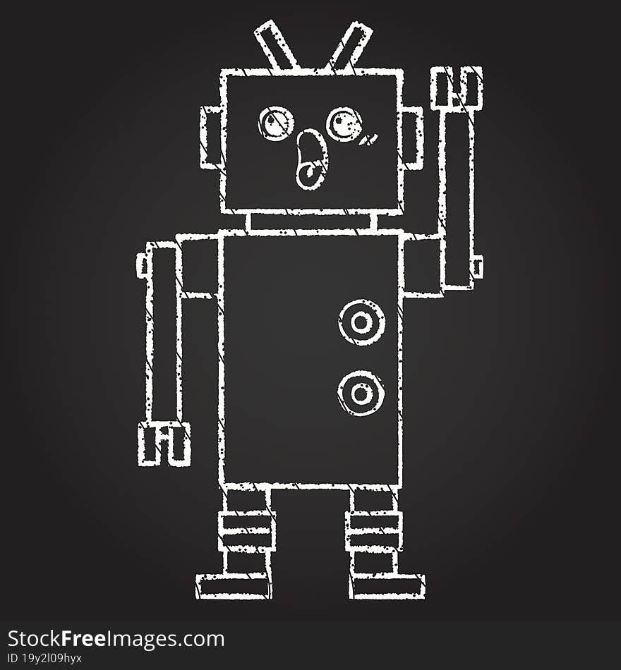 Robot Chalk Drawing