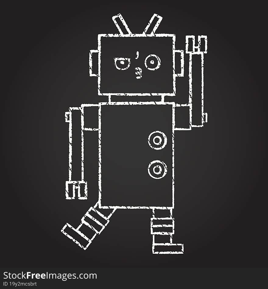 Robot Chalk Drawing