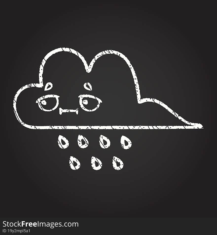 Cloud Chalk Drawing