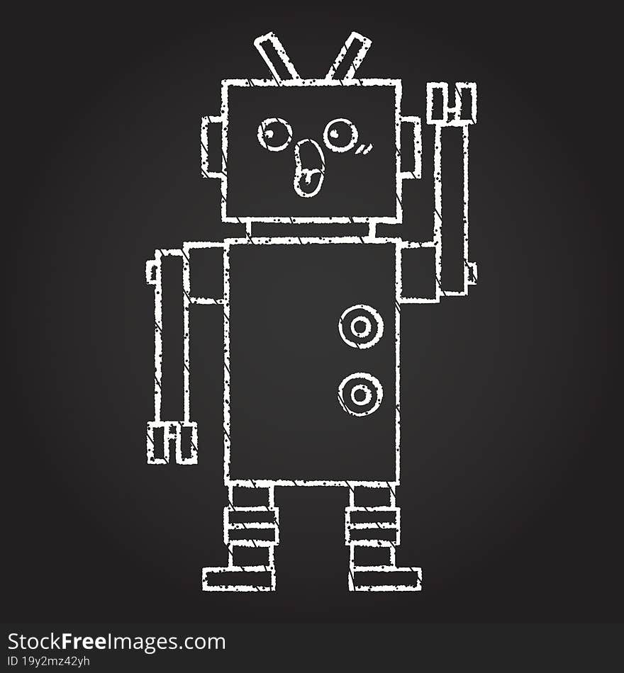 Robot Chalk Drawing