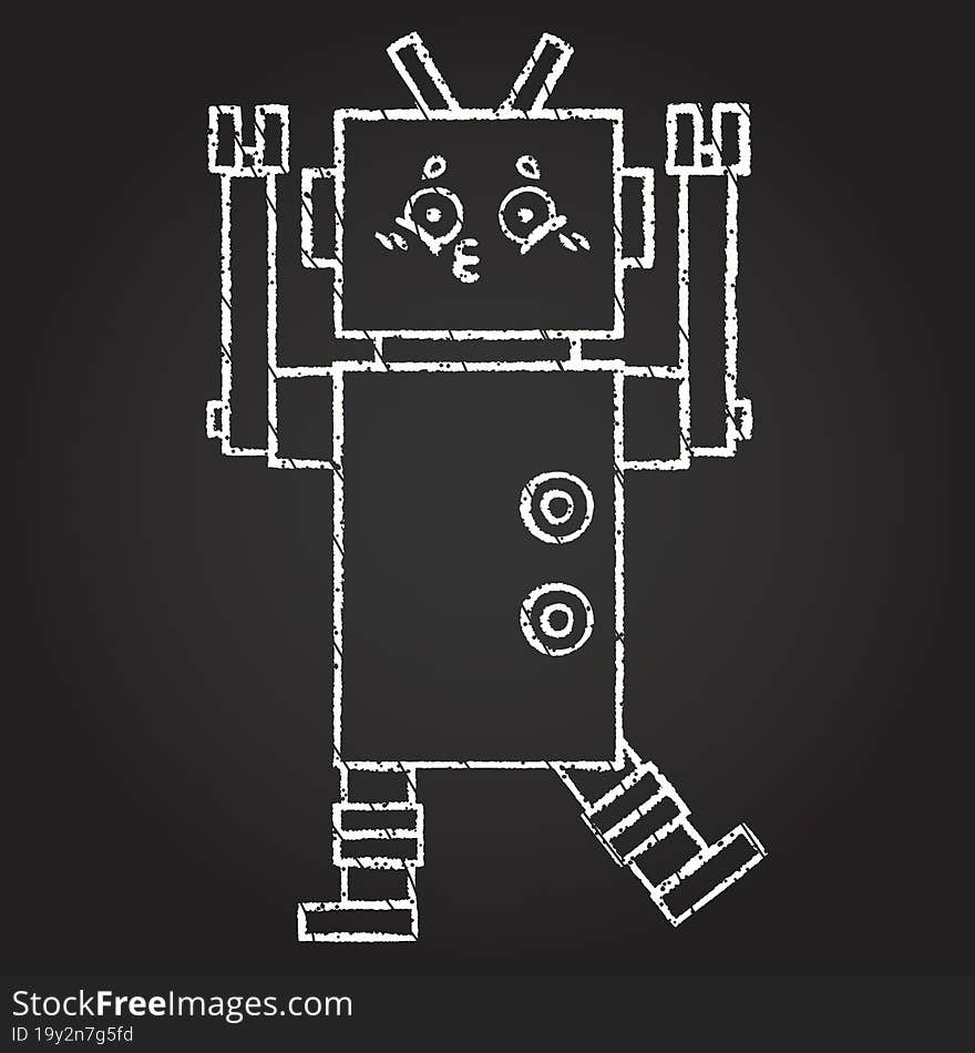 Robot Chalk Drawing