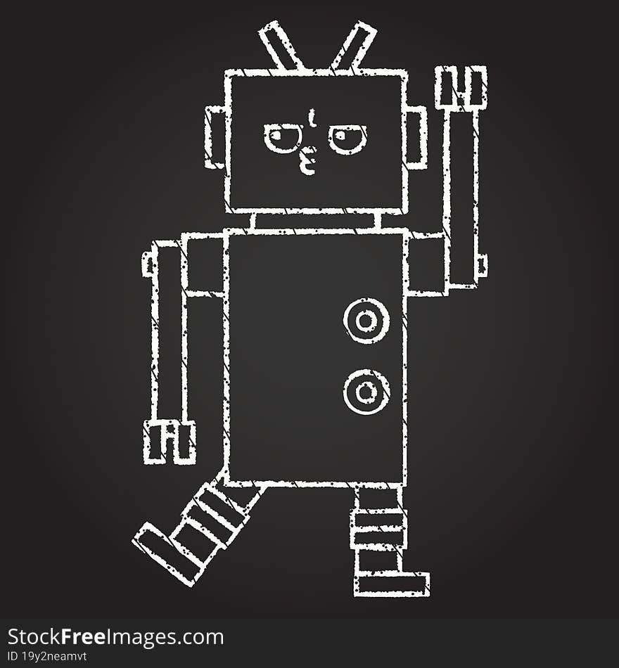 Robot Chalk Drawing