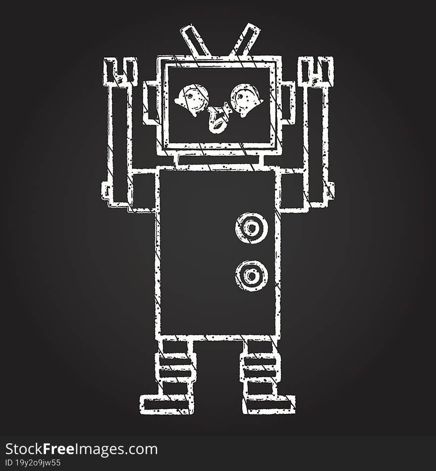 Robot Chalk Drawing