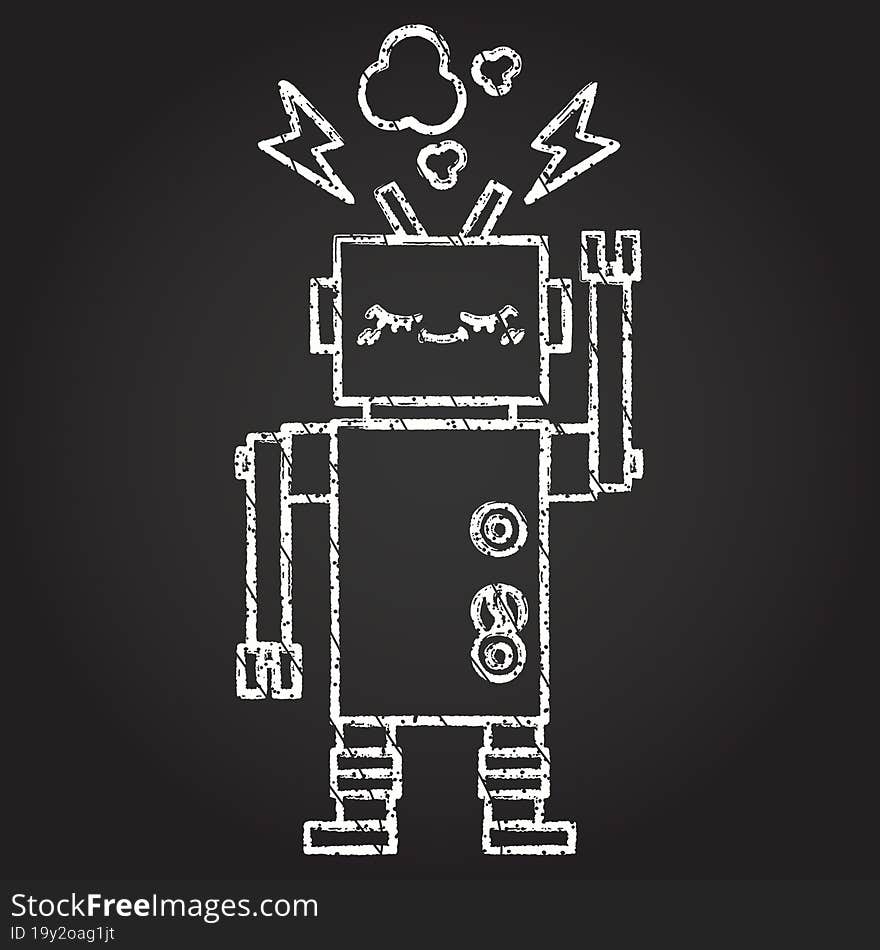 Robot Chalk Drawing