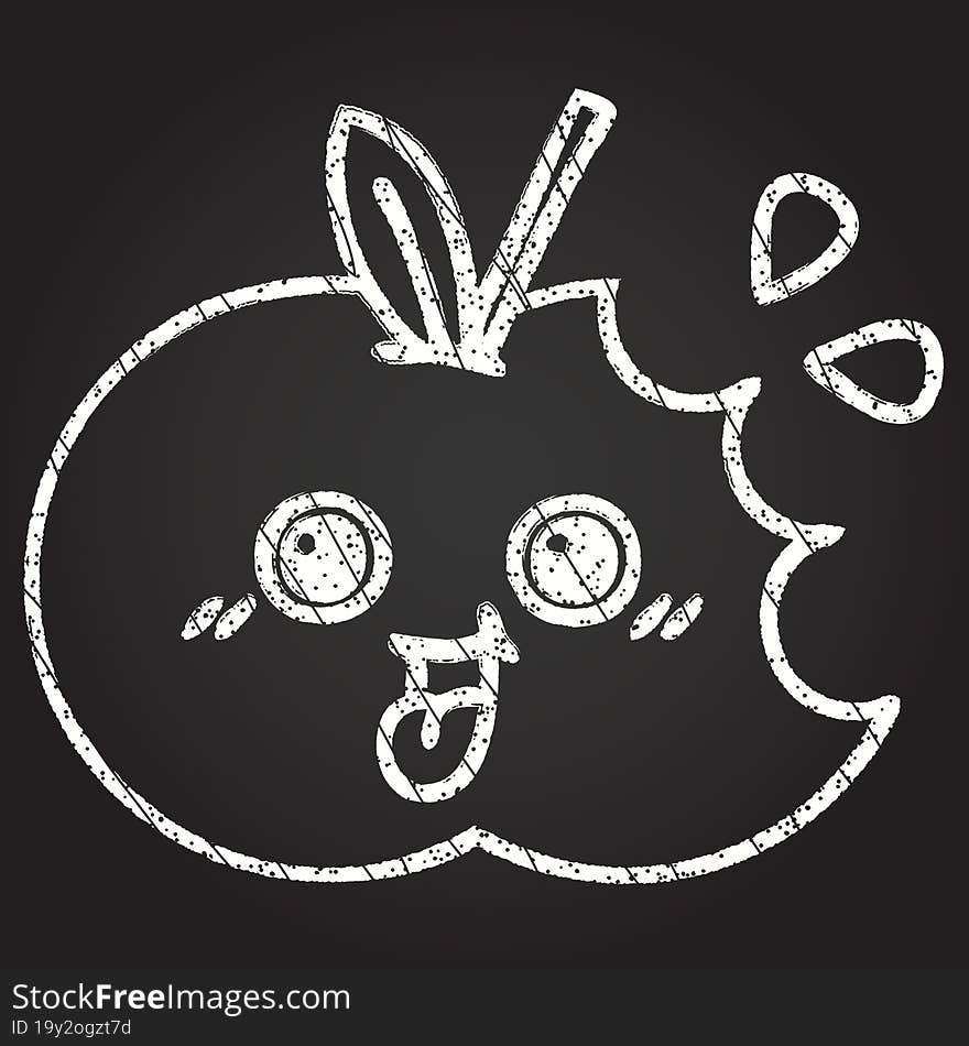 Apple Chalk Drawing