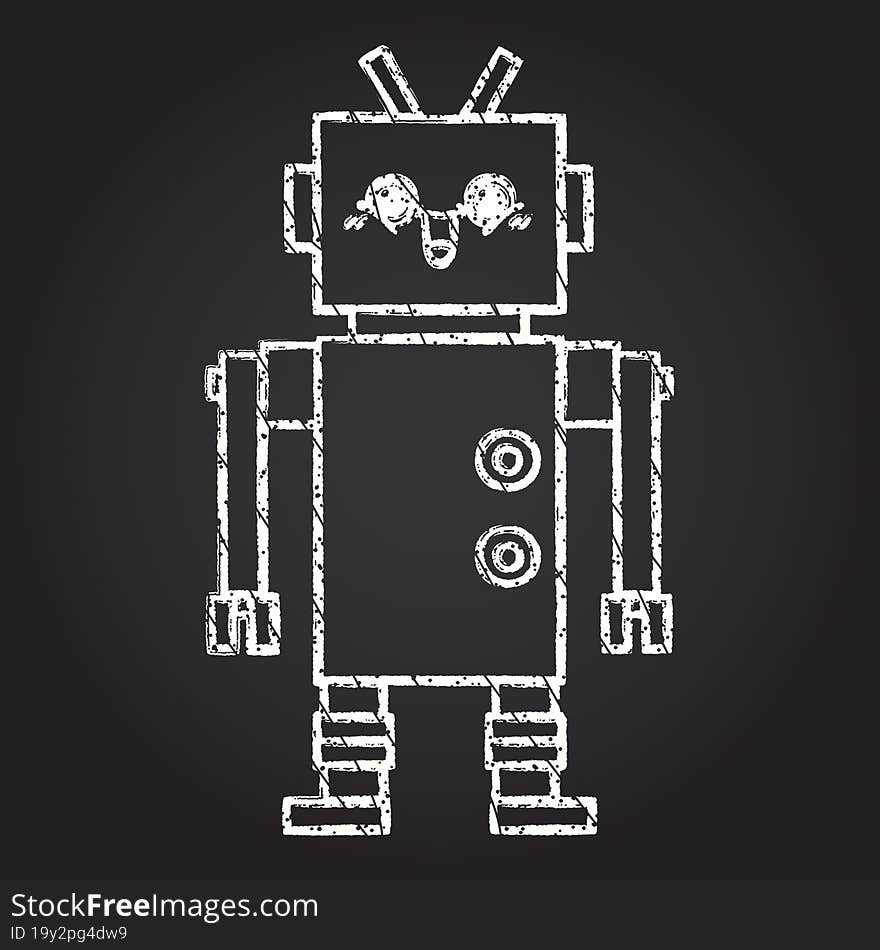 Robot Chalk Drawing