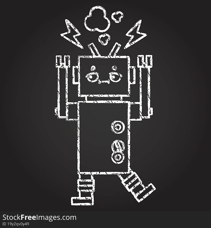 Robot Chalk Drawing