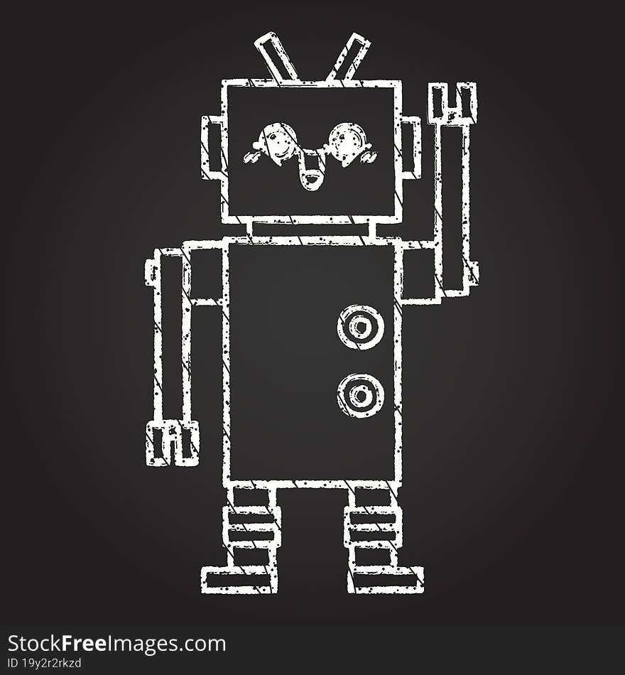 Robot Chalk Drawing