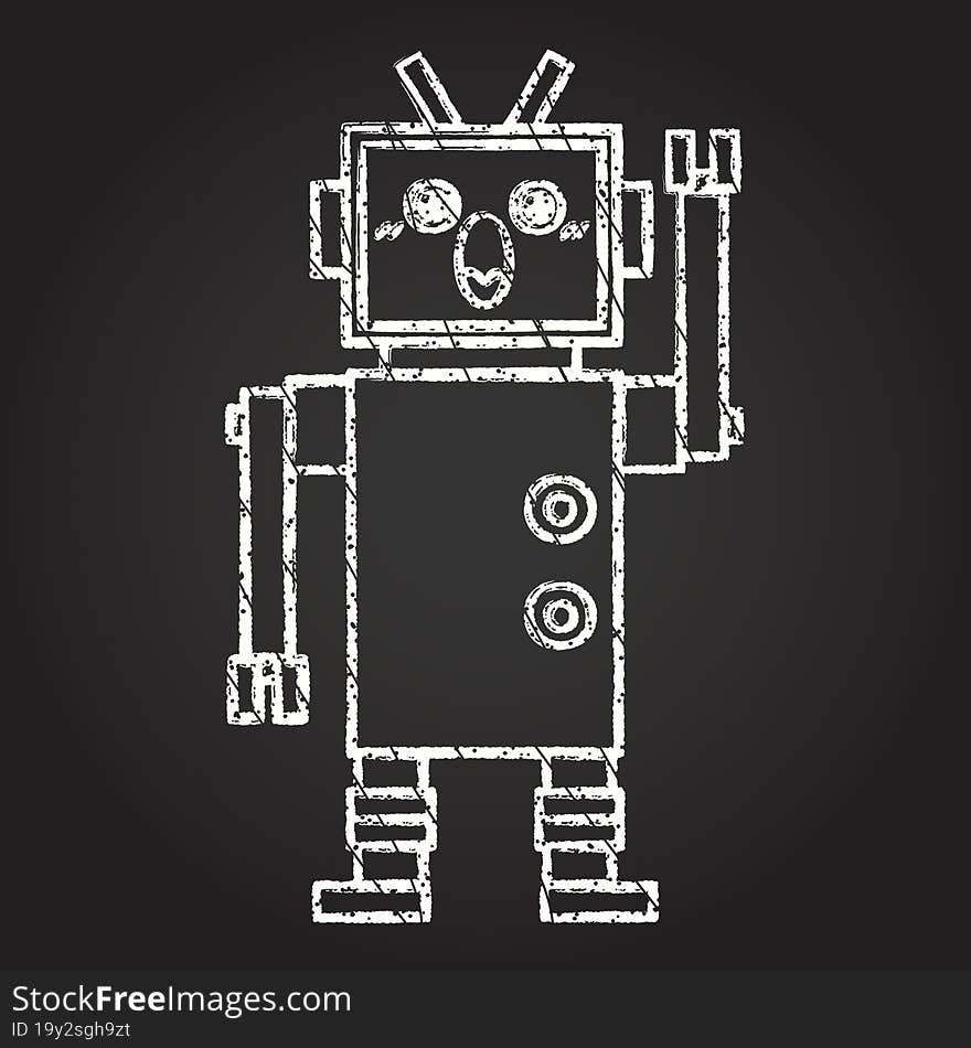 Robot Chalk Drawing