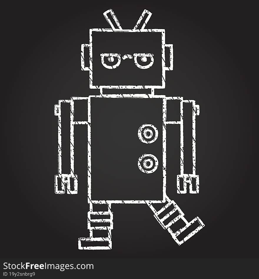 Robot Chalk Drawing