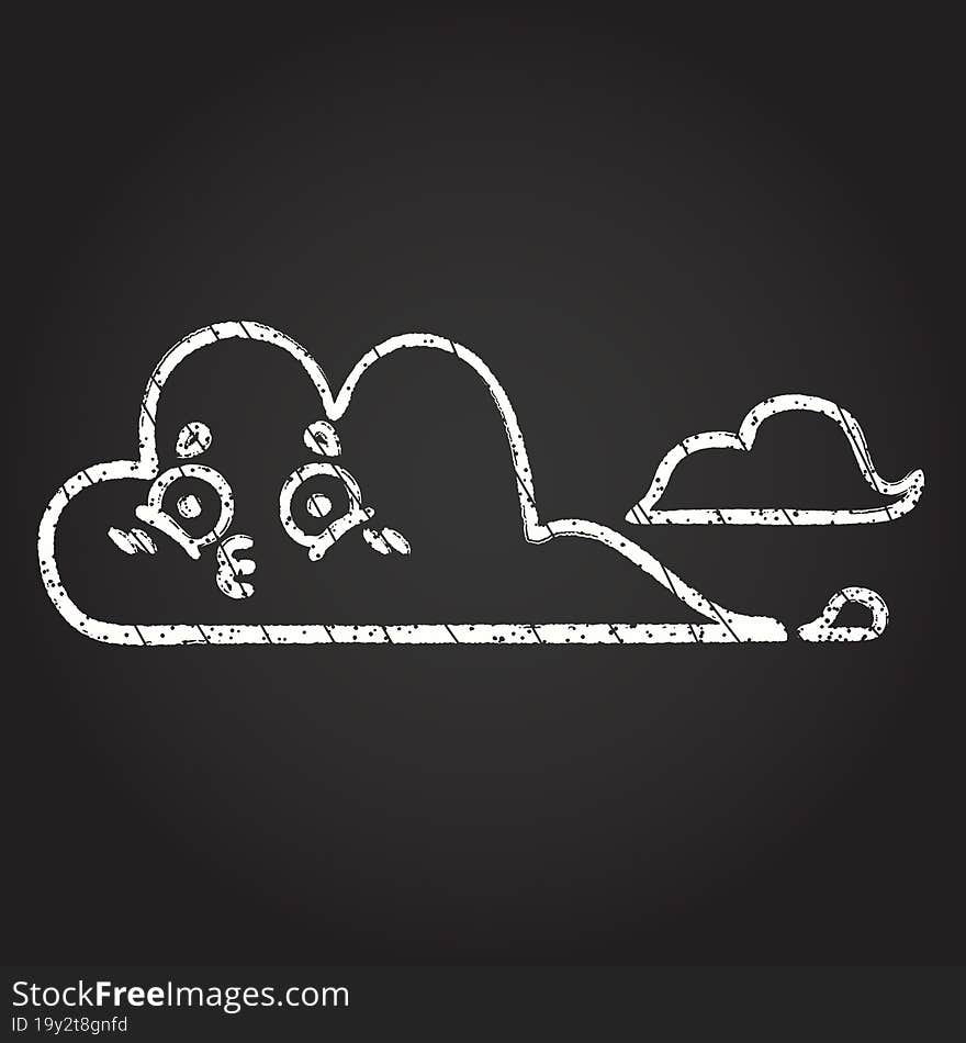 Cloud Chalk Drawing