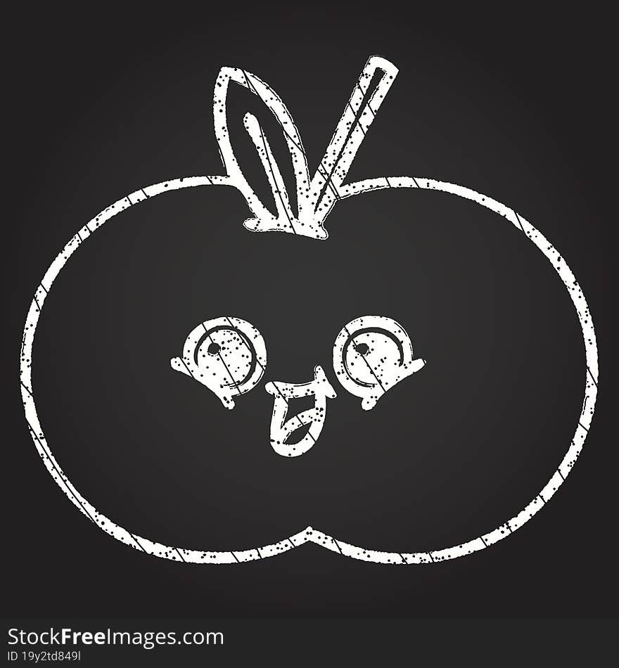 Apple Chalk Drawing