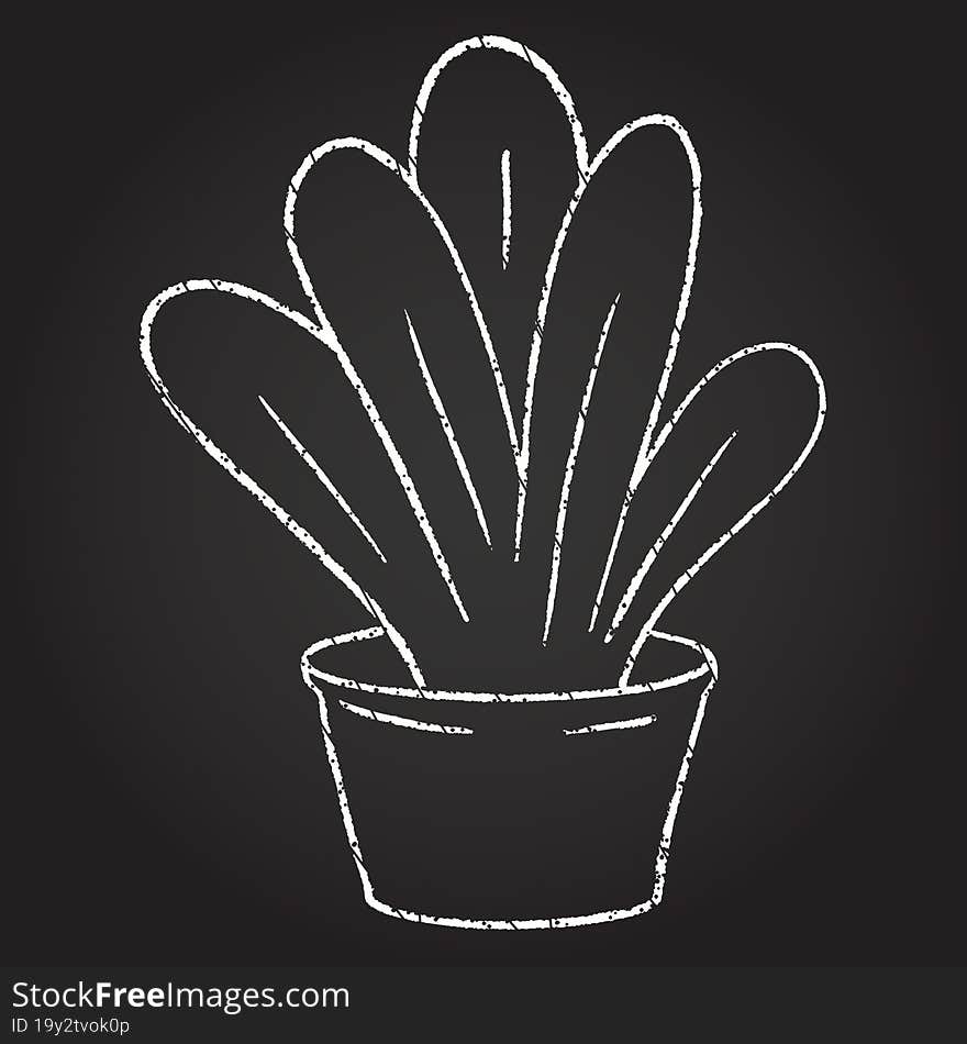 Plant Chalk Drawing