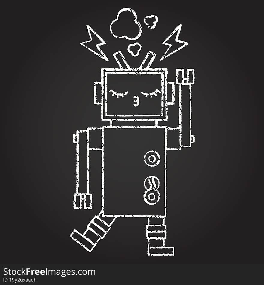 Robot Chalk Drawing