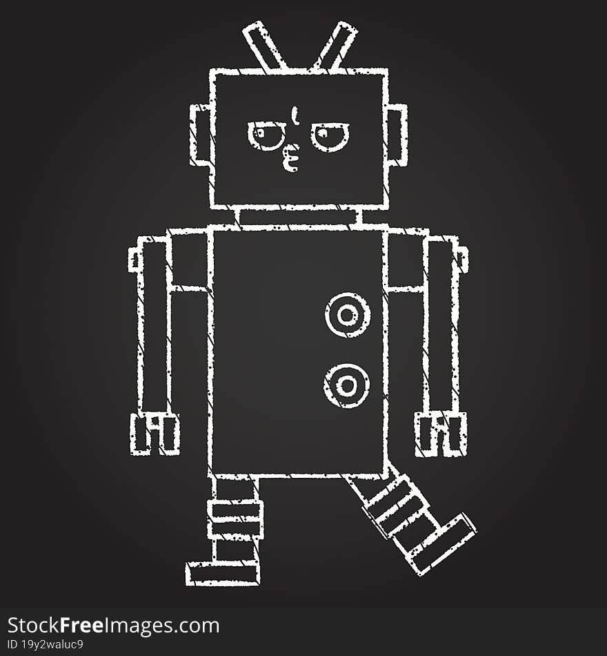 Robot Chalk Drawing