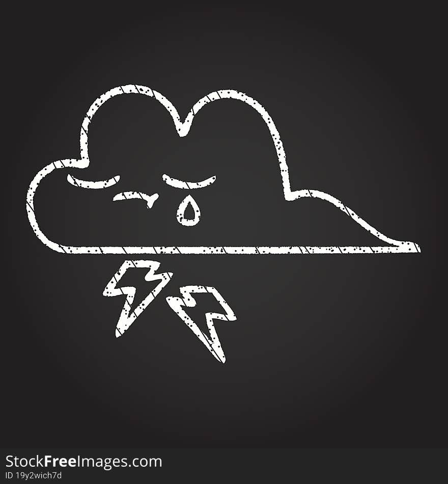 Stormcloud Chalk Drawing