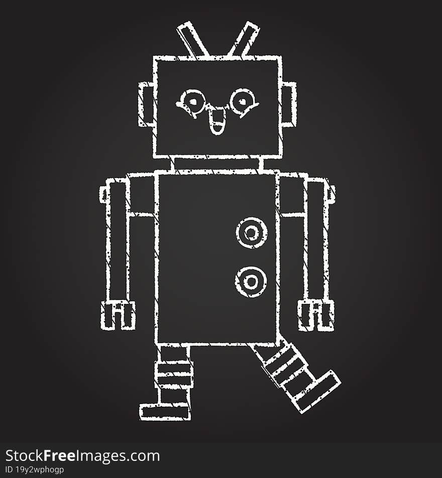 Robot Chalk Drawing