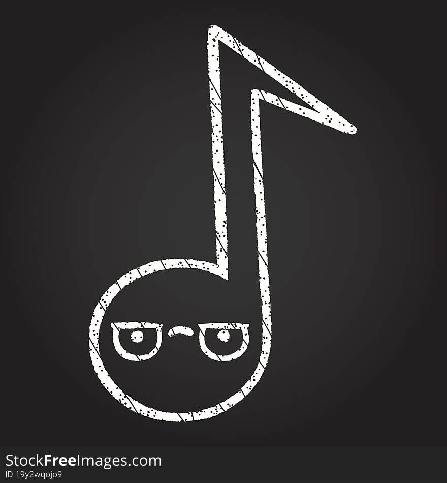 Musical Note Chalk Drawing