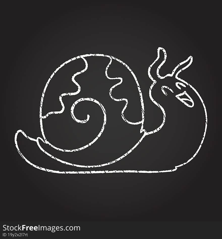 Snail Chalk Drawing