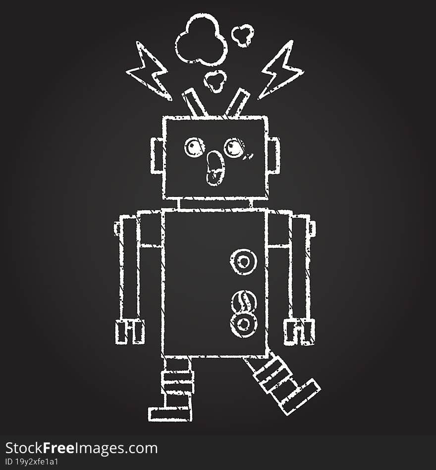 Robot Chalk Drawing