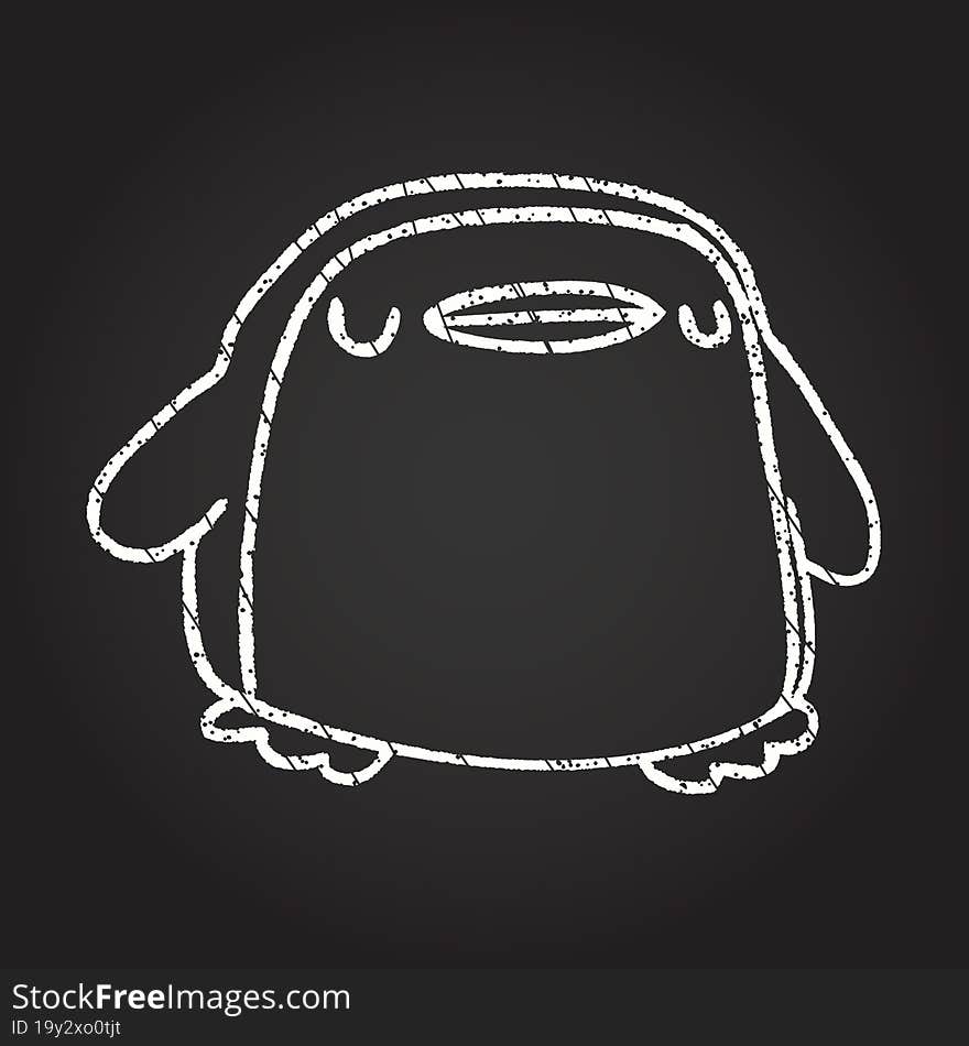 Penguin Chalk Drawing