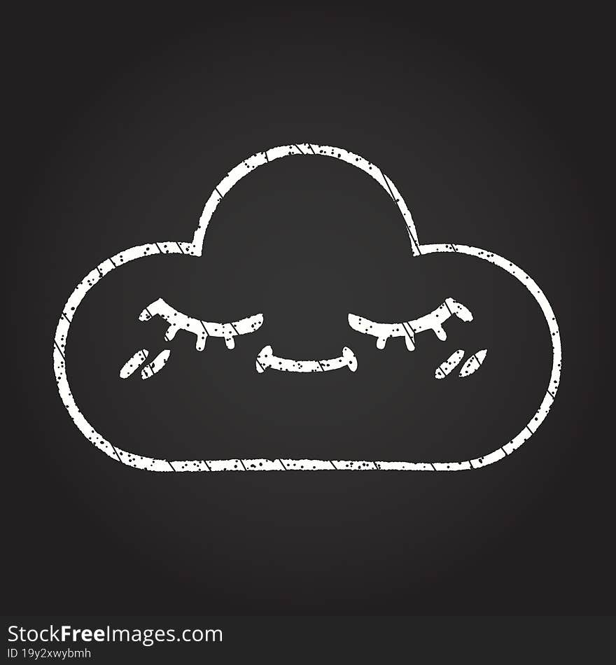 Cloud Chalk Drawing