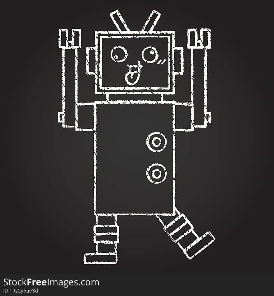 Robot Chalk Drawing