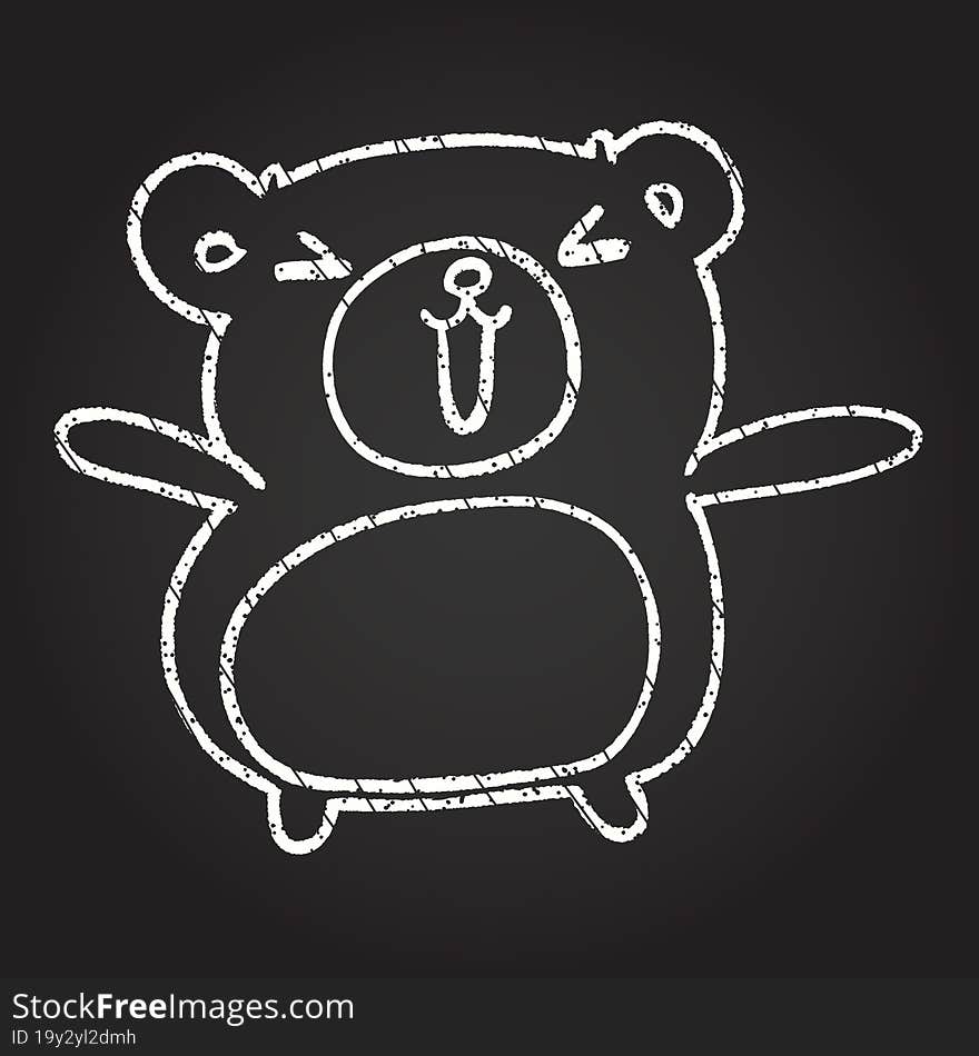 Bear Chalk Drawing