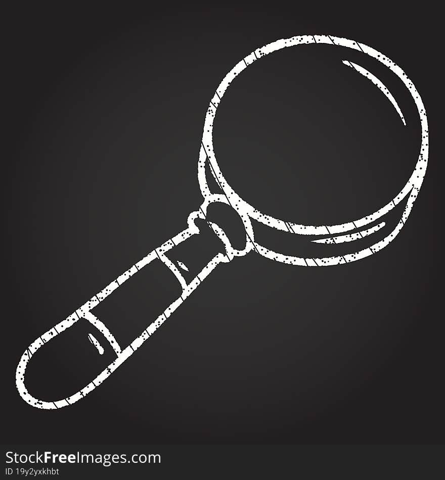 Magnifying Glass Chalk Drawing