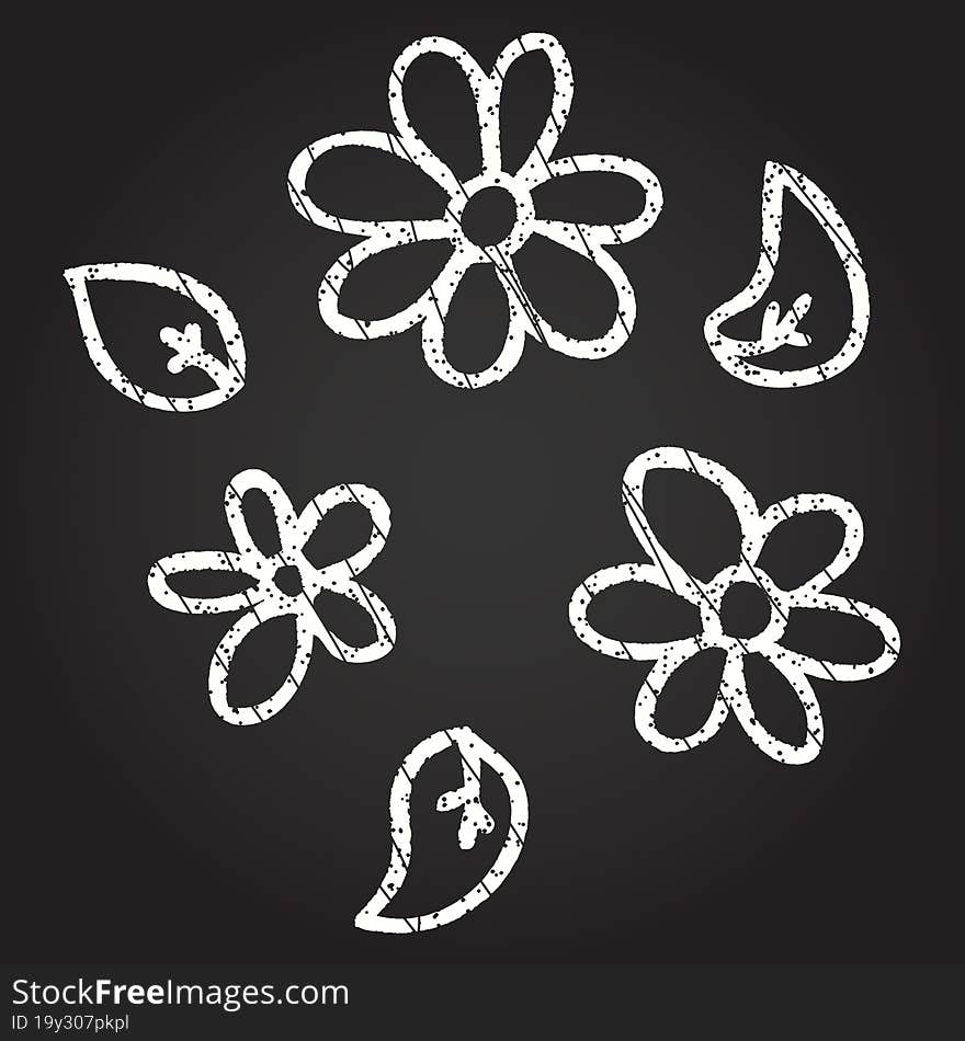 Flowers Chalk Drawing