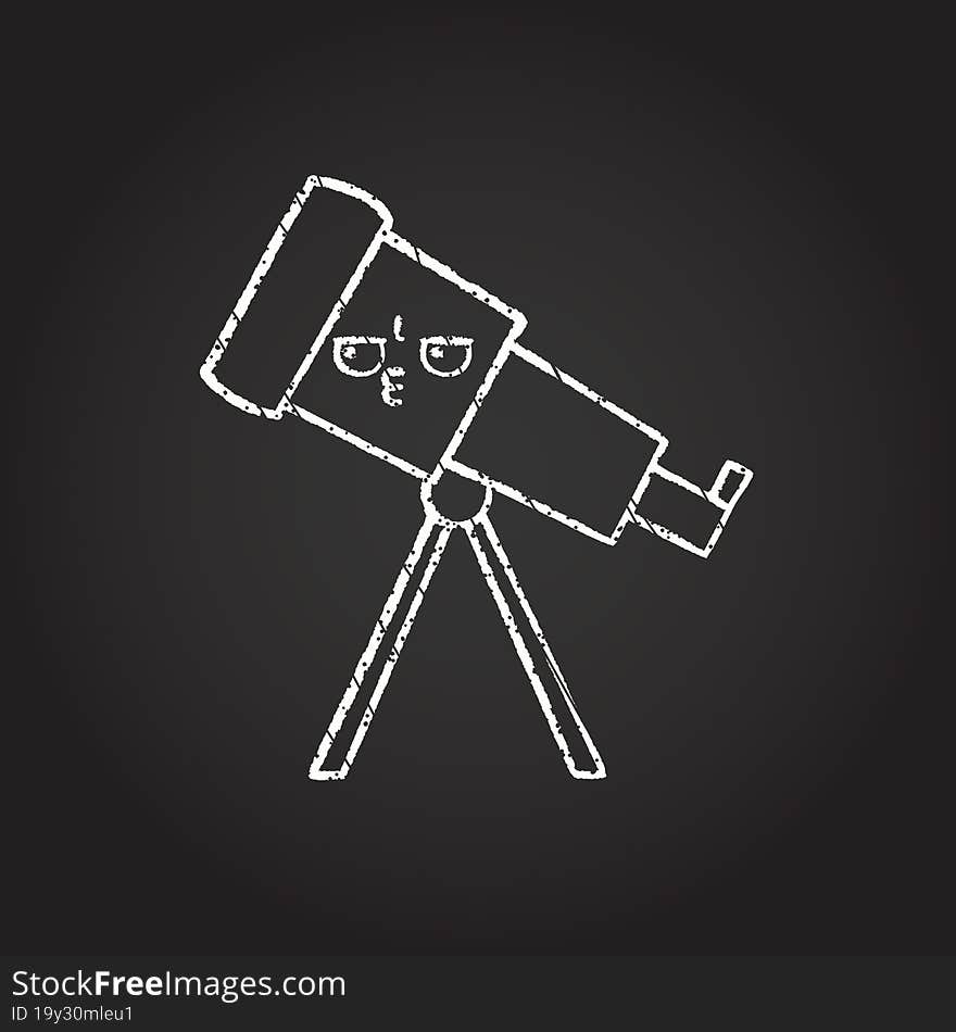 Telescope Chalk Drawing